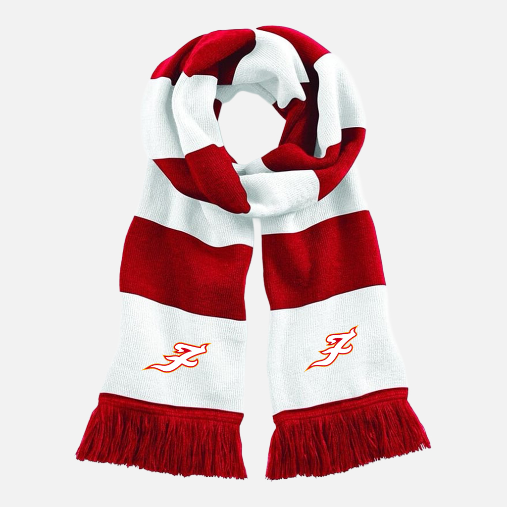 Striped Scarf (White/Red)